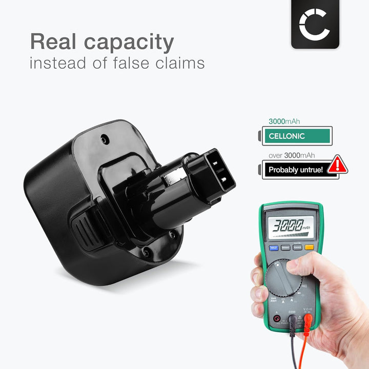 CELLONIC 2X Akku kompatibel mit Dewalt DC727, DC740, DC740F2, DC740K2, DC740KA, DC740KN, DW907, DE90