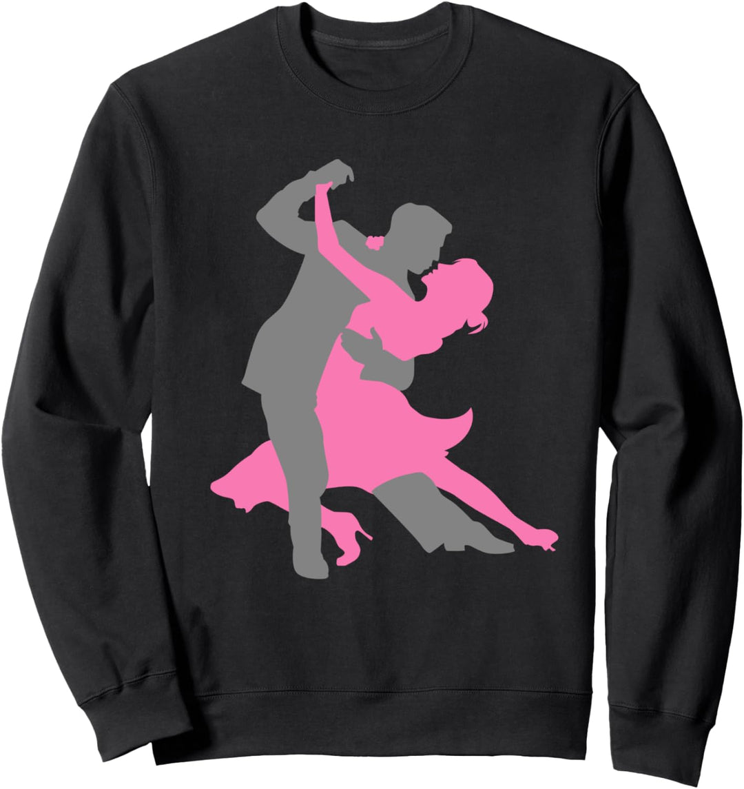 Grau Schwarz Gesellschaftstänzer Paar Turniertanz Sport Sweatshirt