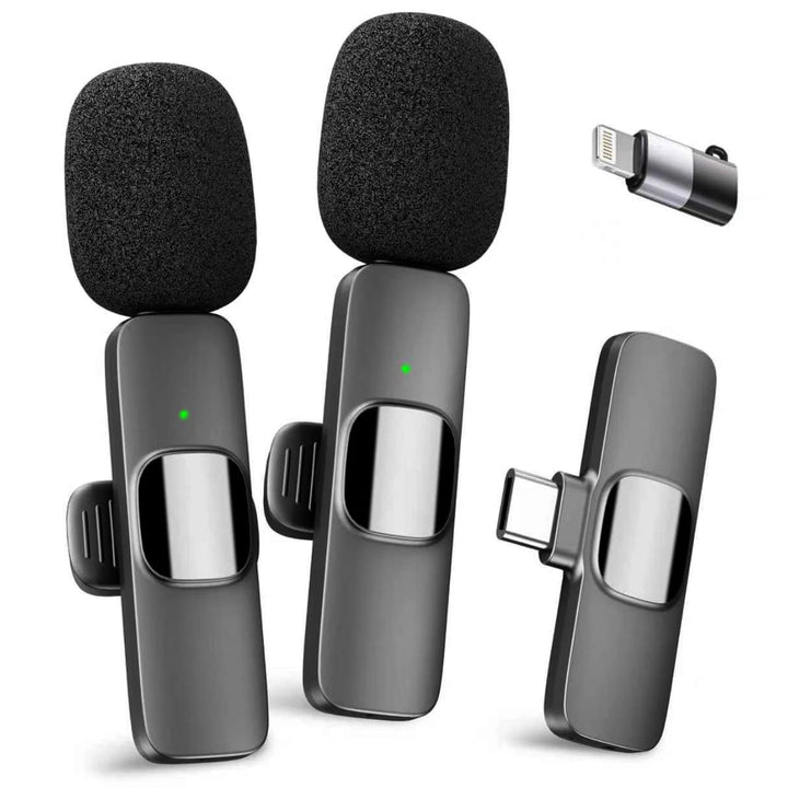 YRF Kabelloses Lavalier Mikrofon für iPhone, Mikrofon handy, mini Mikrofon, USB C/Lightning Mikrofon