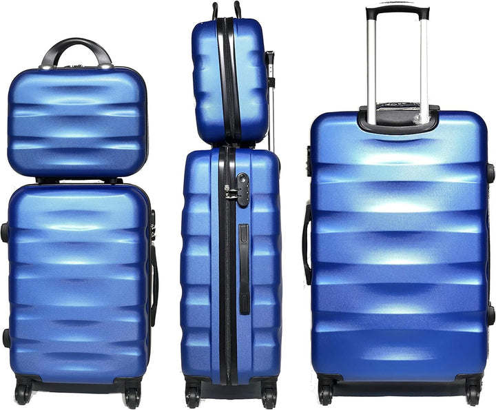 CELIMS Koffer New Parent, Blau (5806), Lot de 3 Valises &amp; 2 Vanity, Set mit 3 Koffern &amp; 2 Kosmetikko