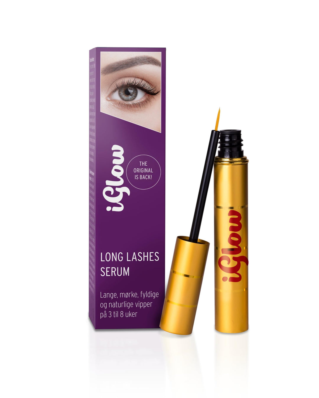 iGlow – Professionelles Wimpernserum für lange Wimpern in nur 6-8 Wochen I Pflegendes Lash Serum I W