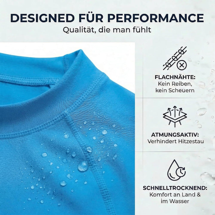 iQ-UV Shirt Herren Slim Fit Türkis (Hawaii) M, Türkis (Hawaii) M