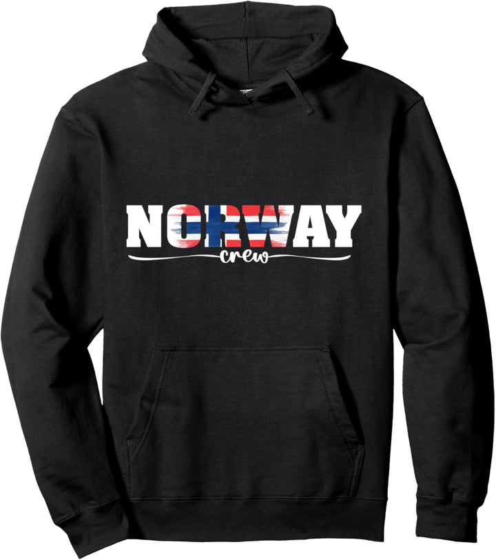 Norway Crew Flagge Skandinavien Urlaub Pullover Hoodie