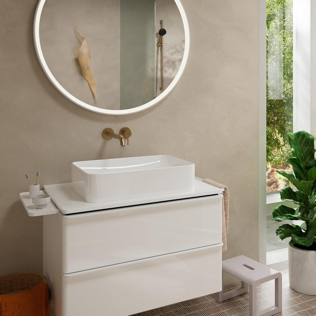 hansgrohe Tecturis S - Waschtischarmatur Unterputz für Wandmontage, Wasserhahn Bad mit Auslauf Länge