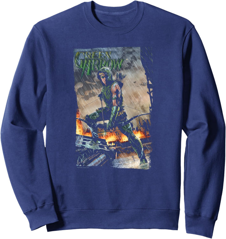 Justice League Green Arrow Fire and Rain Sweatshirt