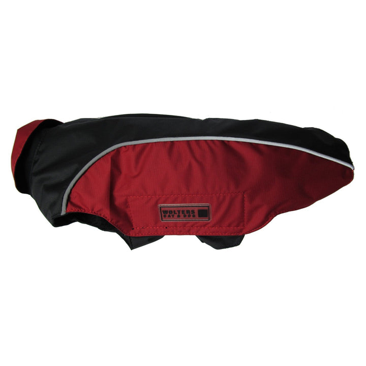 Wolters | Regenjacke Easy Rain in Schwarz/Rot | Rückenlänge 44 cm