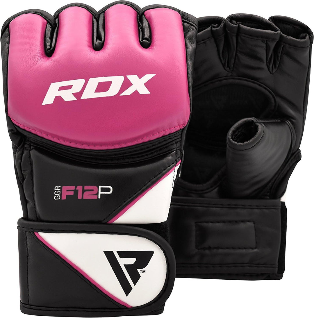 RDX MMA Maya Hide Handschuhe, Leder, Training, Kampfkunst, Boxsack, Kampf, Sparring, Kickboxen S ros