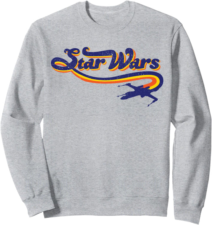 Star Wars X-Wing Retro Striped Text Poster Sweatshirt