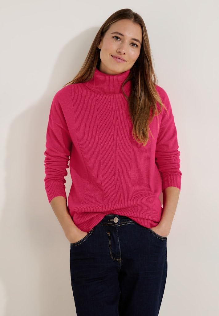 Cecil Damen Softer Rollkragenpullover XL Rosa, XL Rosa