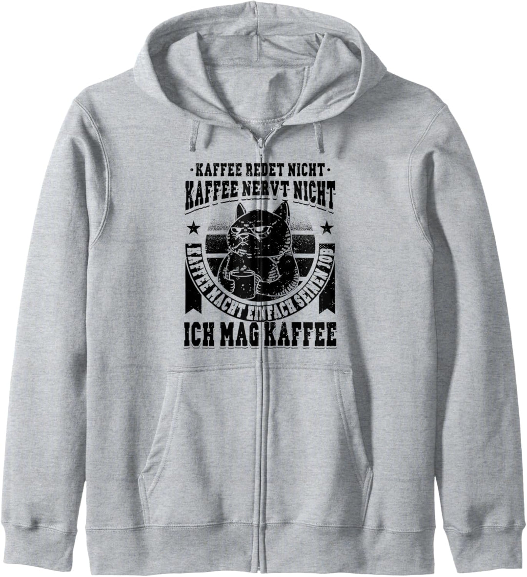 Lustige Sprüche Witzig Kaffee Kaffeetrinker Sarkasmus Katze Kapuzenjacke