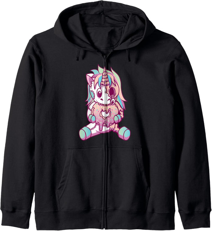 Anime Aesthetic Pastel Goth Donut Zombie Unicorn Gifts Kapuzenjacke