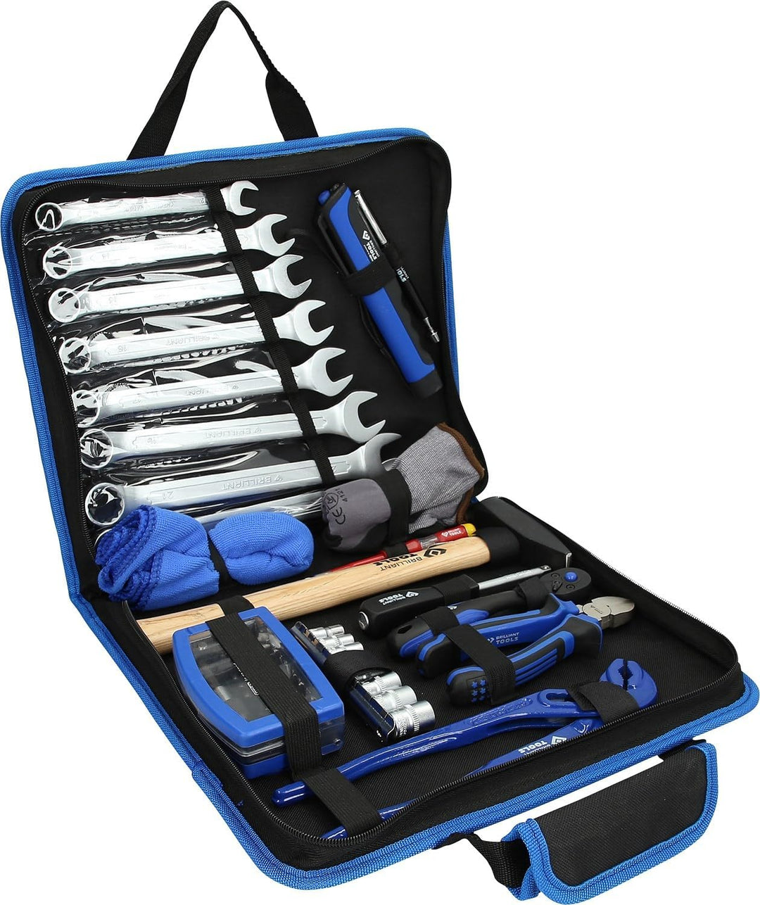 BRILLIANT TOOLS BT024064 Werkzeug-Nylontasche, 58-tlg [Powered by KS TOOLS]