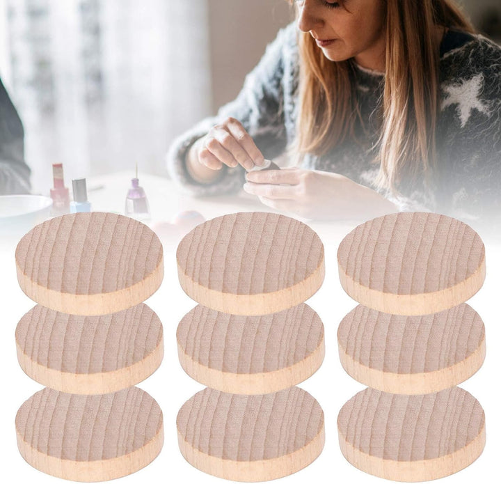 100 Stück runde Holzscheiben, handgefertigte unfertige Holzstücke Basteln für DIY Türhänger, Brandma