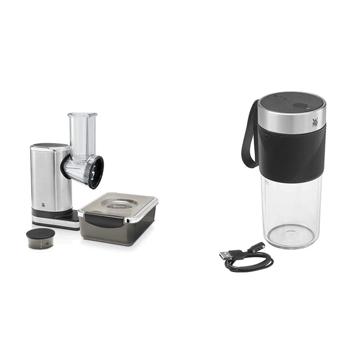 WMF Küchenminis Salat-to-go (150 W, elektrischer Gemüseschneider, 5 Einsätze) &amp; Küchenminis Mix on t