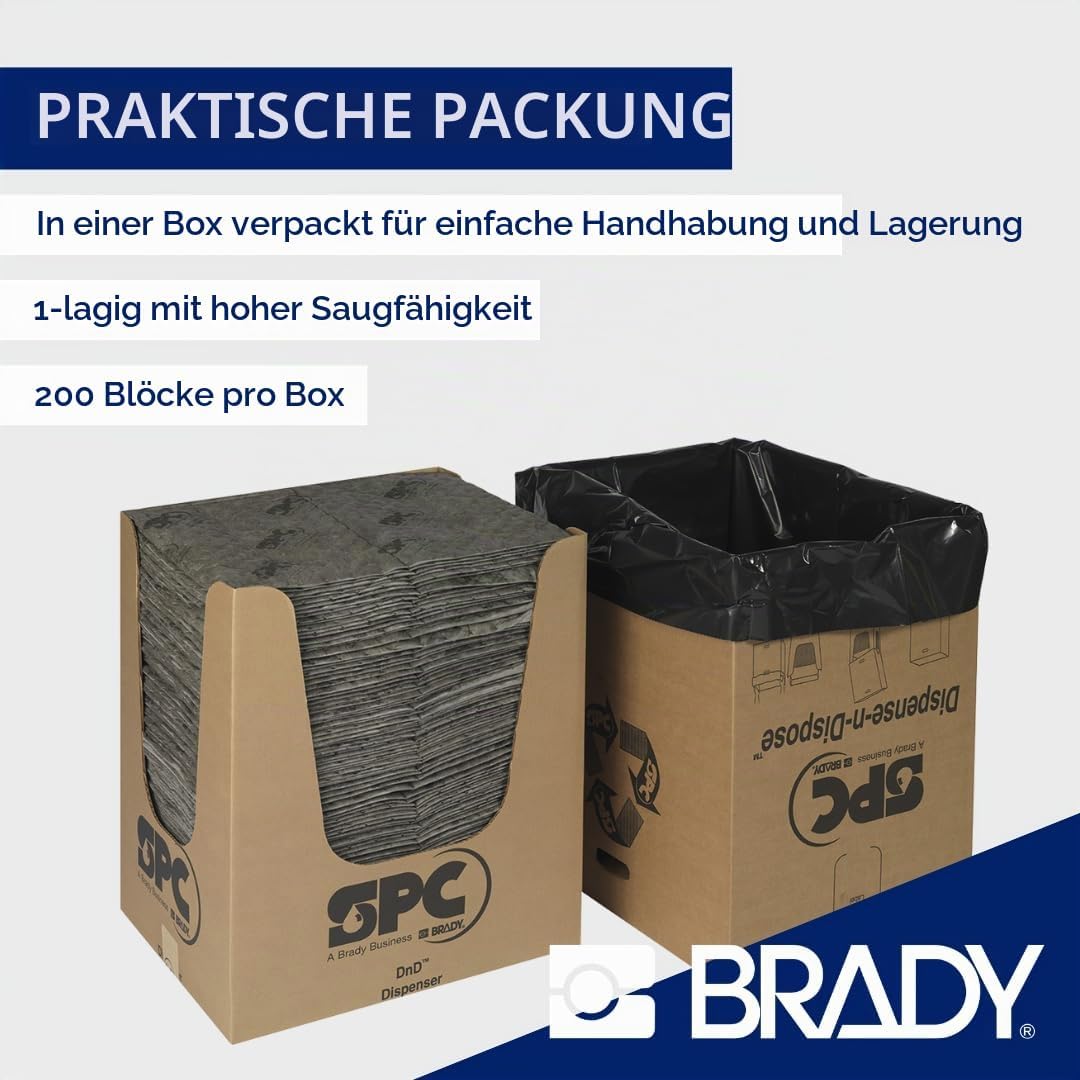 Absorbierende Folie für Allgemeine Zwecke, 400,00mm x 500,00mm, Grau, 200 Stück 400,00 mm x 500,00 m