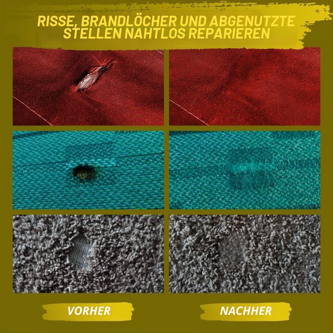 Coconix Reparaturset für Stoff und Teppich – Reparatur von Autositzen, Couch, Möbeln, Polstern oder