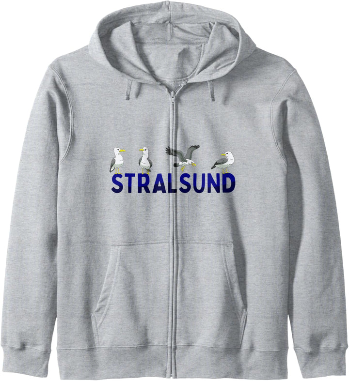 Stralsund Möwen Ostsee Moin Norddeutsch Kapuzenjacke