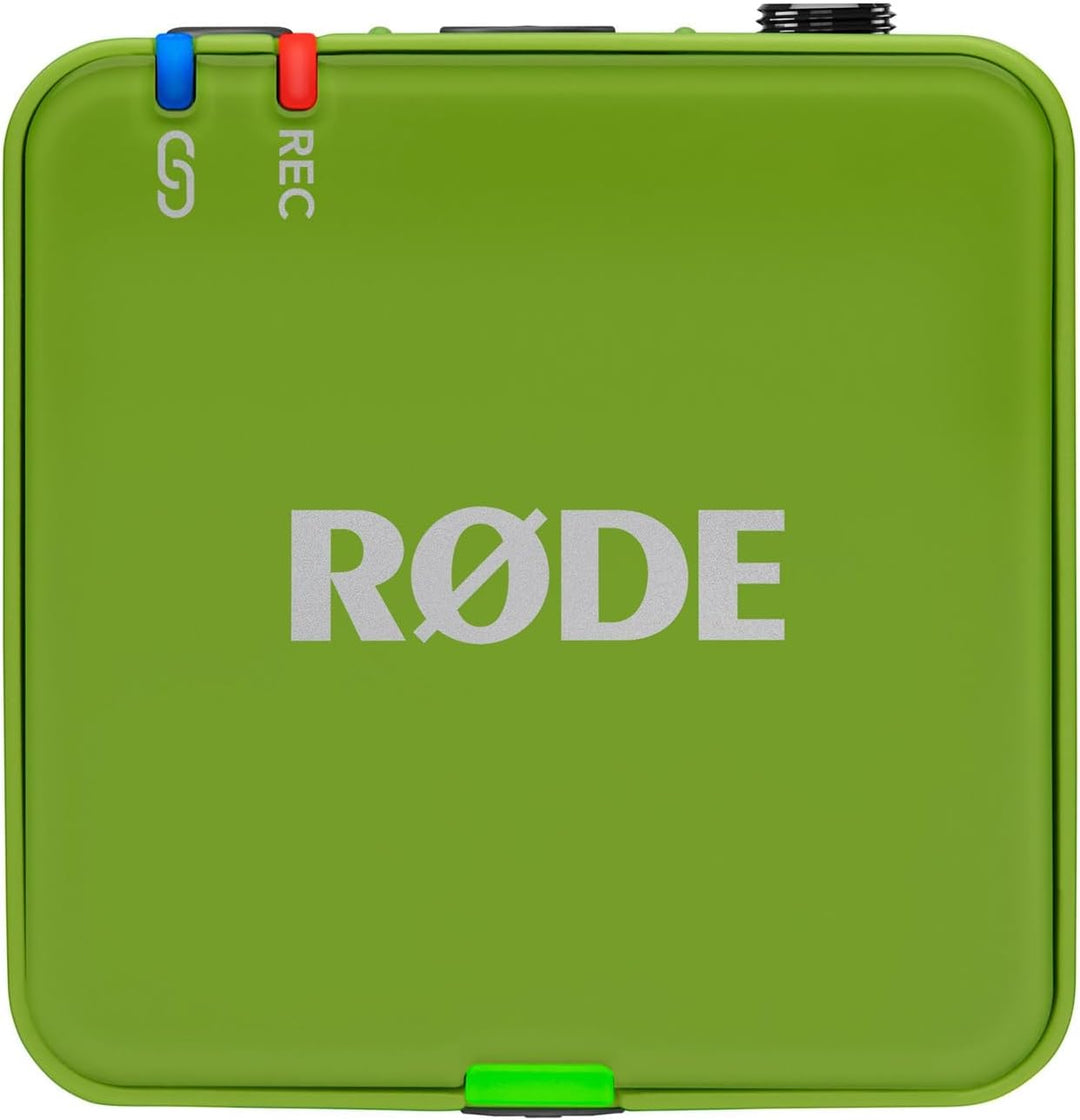 Rode Wireless GO Gen 3 Drahtloses 2-Kanal Mikrofon-Funksystem Grün mit keepdrum Mikrofasertuch, Grün