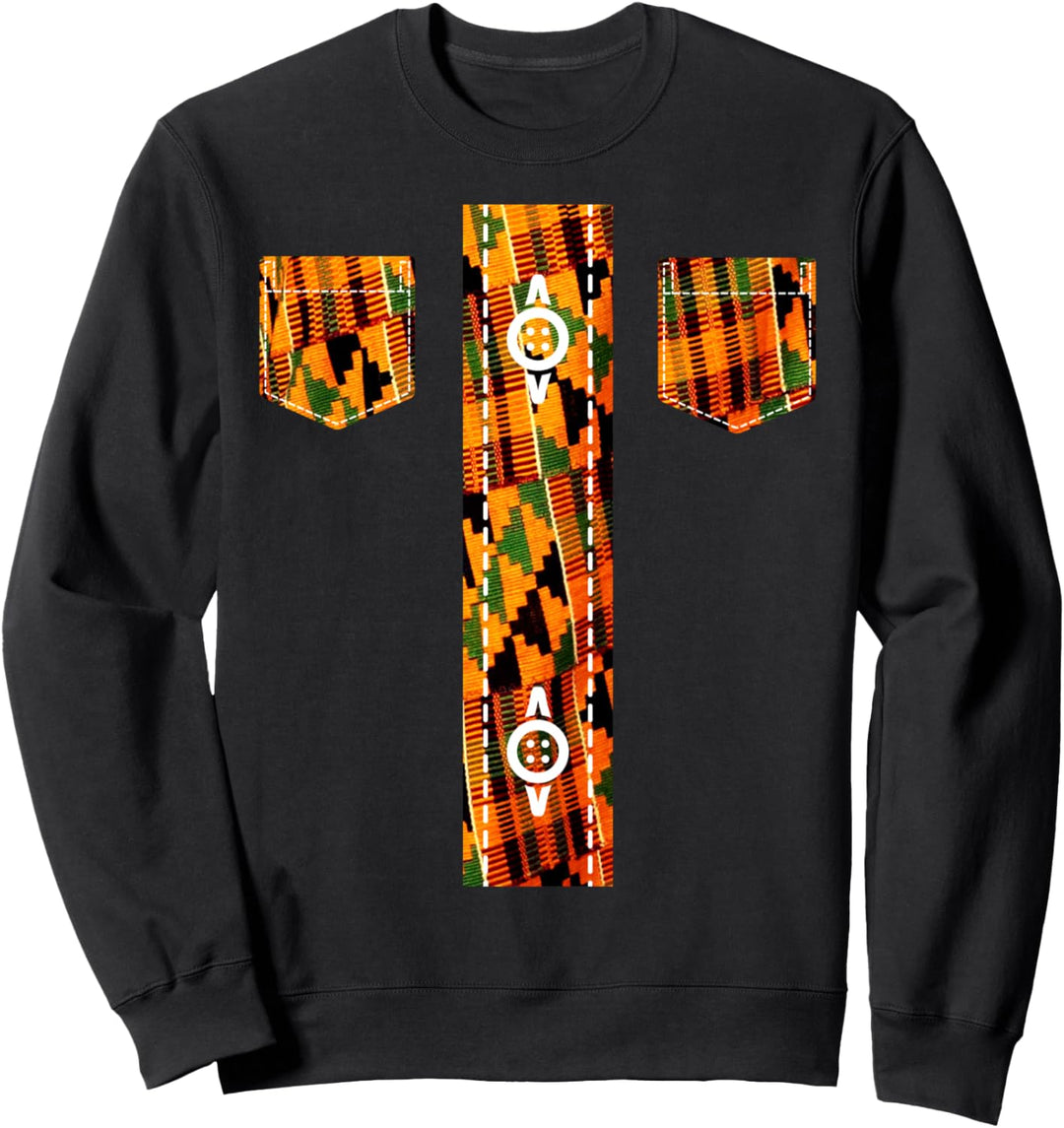 Oheneba: Ghana Kente-Muster Melanin Geschenk Sweatshirt