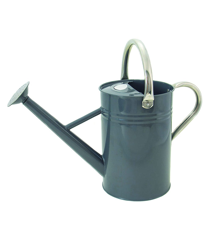 Kent &amp; Stowe 4,5 Liter Vintage Giesskanne in steingrau – Verzinkte Stahlkanne für das tägliche Giess