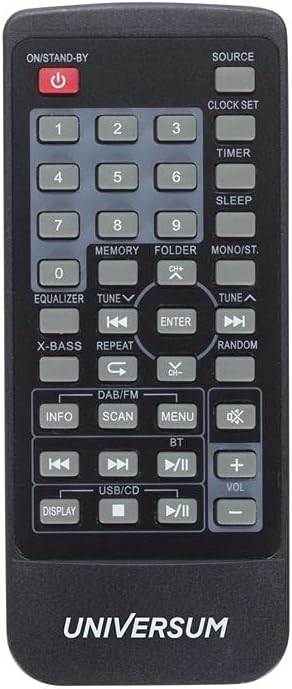 Universum Stereoanlage MS 300-21, CD, DAB+ Radio, Bluetooth, USB, Silber