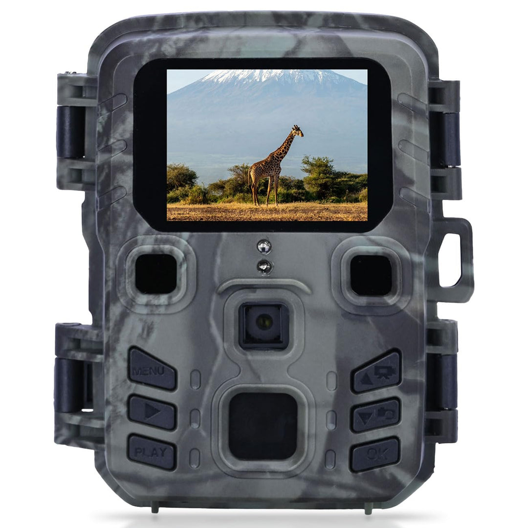 Kompakte Wildkamera, Full HD, PIR Bewegungssensor, Nachtsicht mit IR LEDs, IPX5, 180g leicht, Farbdi