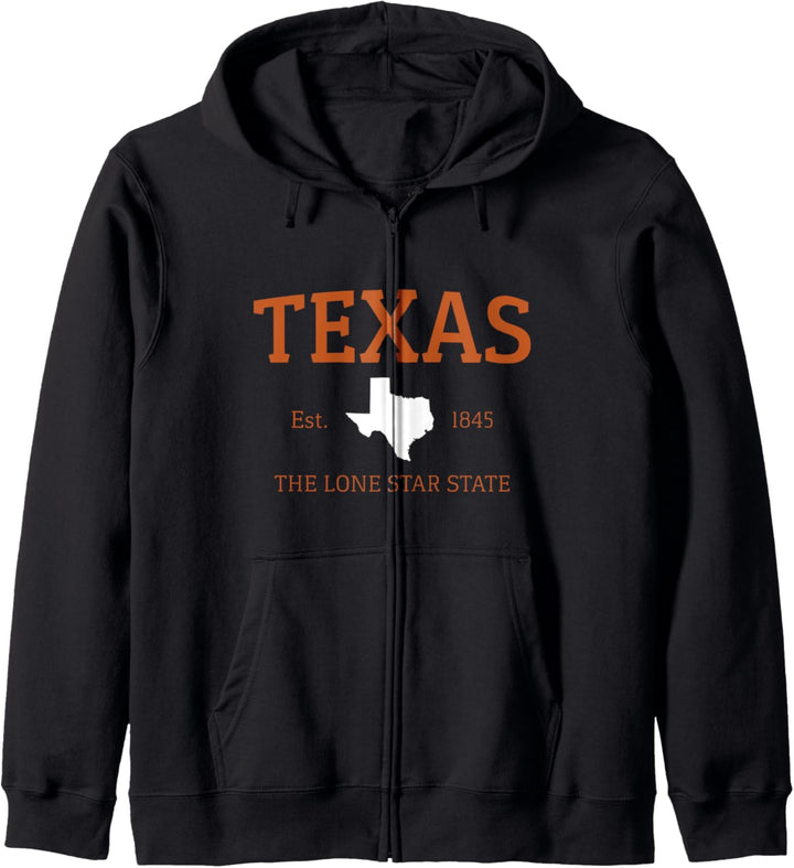 Texas Lone Star State Texas-Karte - Texas-Geschichtsgeschenk Kapuzenjacke