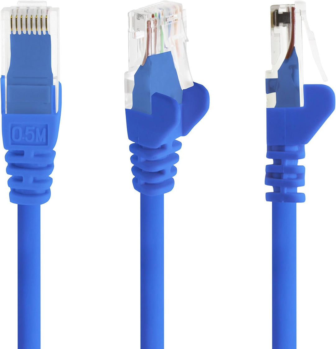 1aTTack.de Cat6 7,5m blau 10 Stück Netzwerkkabel Patchkabel Cat6 Lan Kabel 1000 Mbits Ethernet Lan b