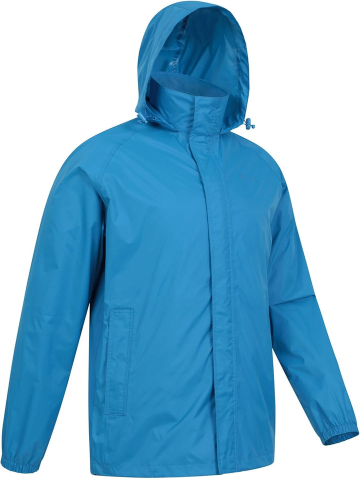 Mountain Warehouse Pakka Herren Wasserdicht Leichte verpackbare Regen Renn Sport Jacke M Leuchtend B