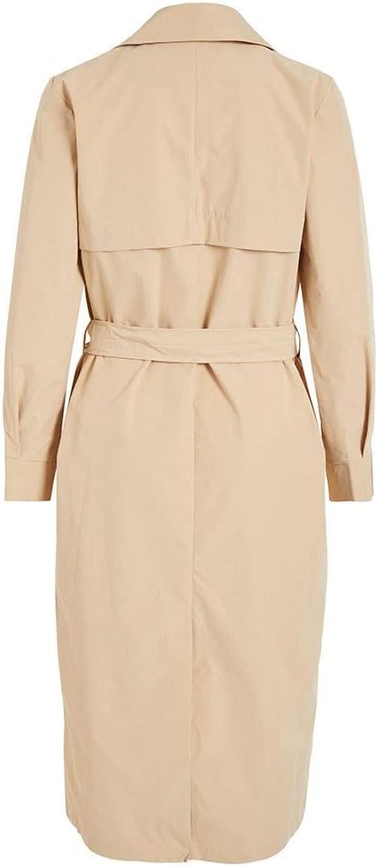 Vila Damen Vimersin Long Trenchcoat-Noos Mantel, 34