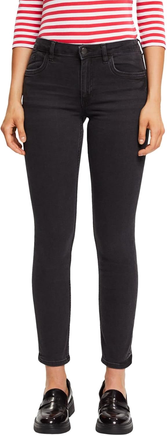 ESPRIT Damen Jeans 27W / 32L 911/Black Dark Wash, 27W / 32L 911/Black Dark Wash