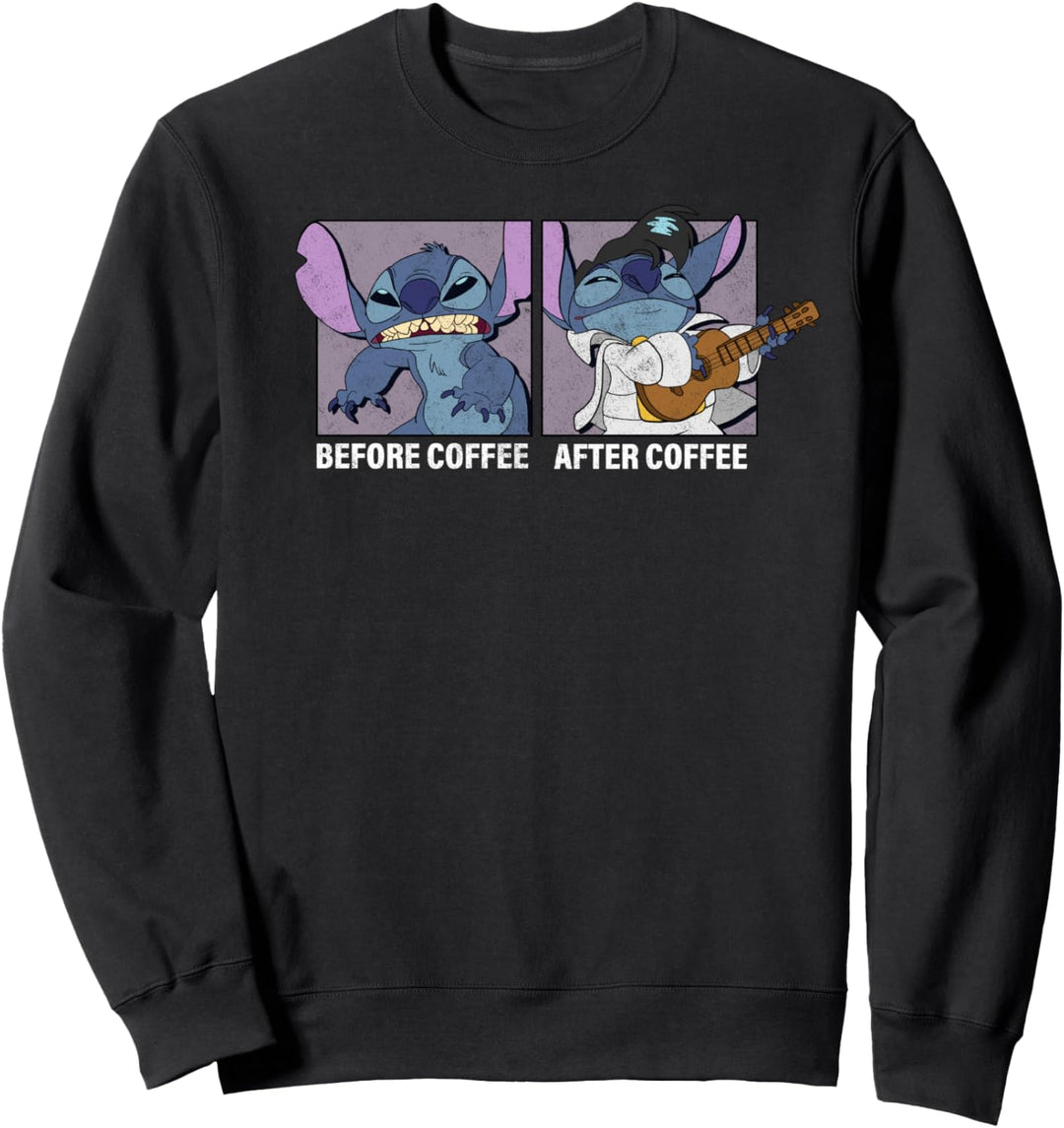 Disney Lilo &amp; Stitch Before Coffee After Coffee Sweatshirt