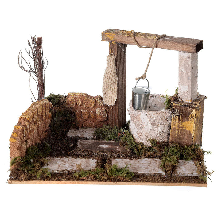 Holyart Brunnen mit Torbogen für Krippe, 15x20x15 cm