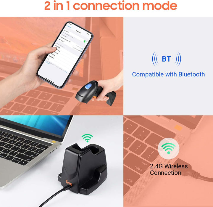 Tera Pro Extreme Leistung 1MP-Kamera Barcodescanner & Pro 2D QR Desktop Barcode Scanner Omnidirektio