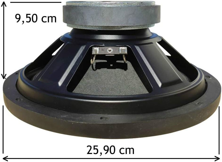 1 MASTER AUDIO MA25W/4 MA 25W/4 professioneller woofer tieftöner 25,00 cm 250 mm 10" 250 watt rms 50