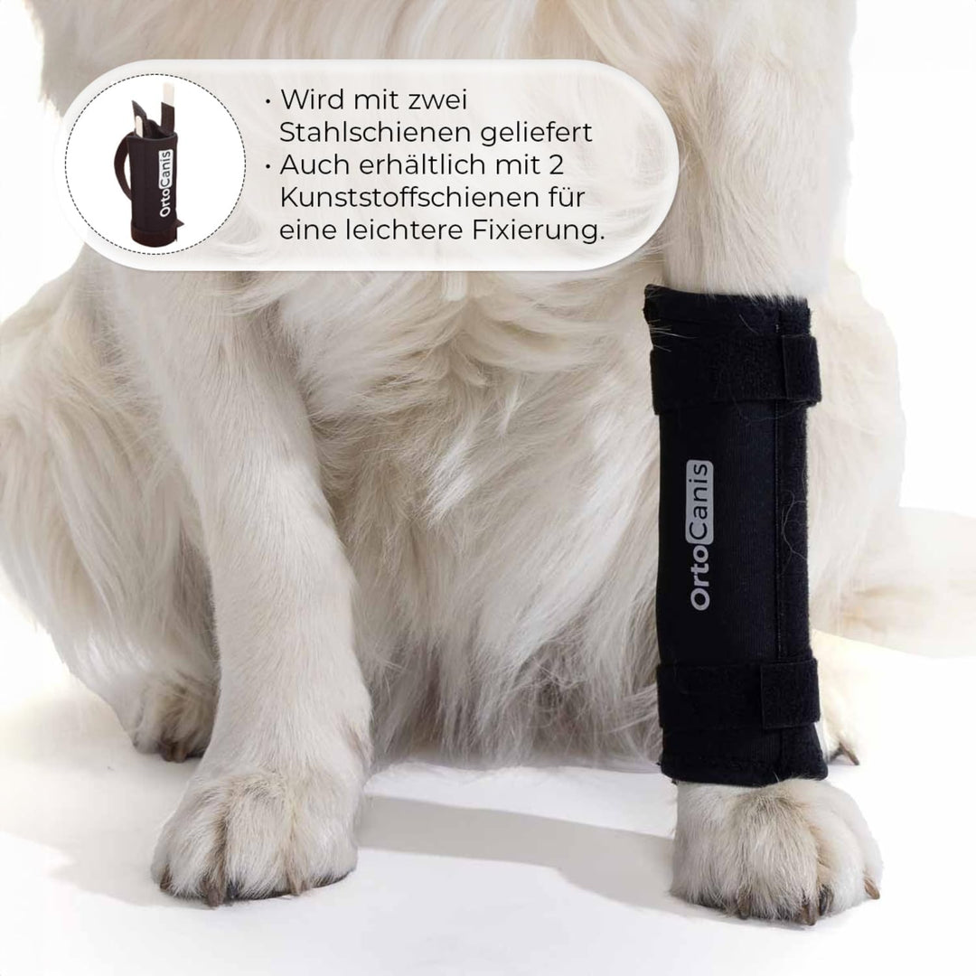 Ortocanis - Karpal-Bandage für Hund - Karpalstütze mit Immobilisierungsschienen bei Instabilität, Ar