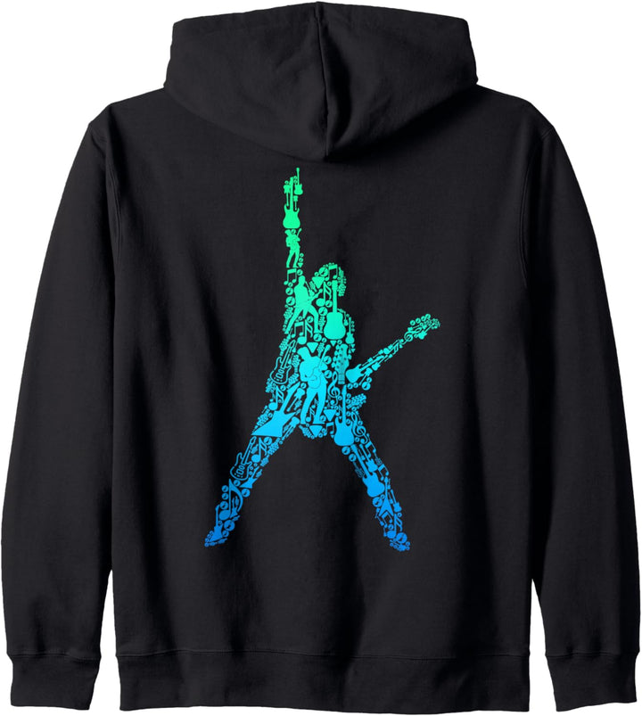 Gitarre Gitarrist E-Gitarre Kind Jungen Herren Kapuzenjacke