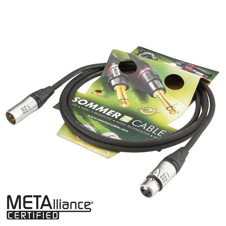 Sommer Cable 5m Referenz XLR Mikrofonkabel EMC-QUAD 4 x 0,14 mm² 3-pol METAlliance Certified HiFi Au