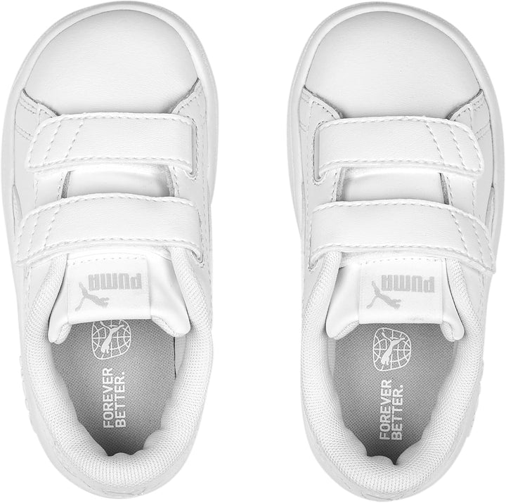 PUMA Unisex Baby Smash 3.0 L V Inf Sneaker 20 EU Puma White Cool Light Gray, 20 EU Puma White Cool L