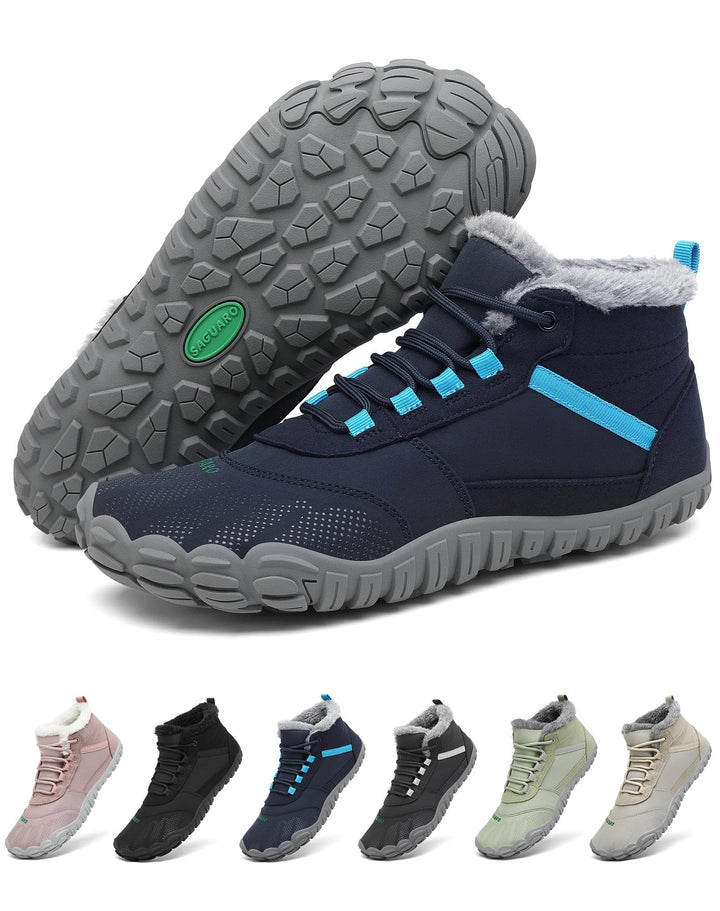 SAGUARO Winter Barfussschuhe Unisex - Warm Gefüttert, Breite Zehenbox, Zero-Drop-Sohle für Winterspa