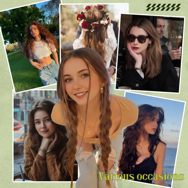 RUNATURE Microring Echthaar Extensions 45cm Blond Balayage Natürlich Micro Loop Extensions Echthaar