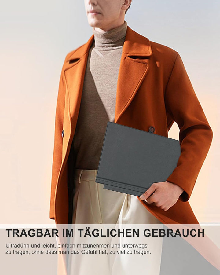 MoKo Touchpad Tastatur für Microsoft Surface Pro 7+/7/6/5/4/3, QWERTZ Layout Kabellose Bluetooth Typ