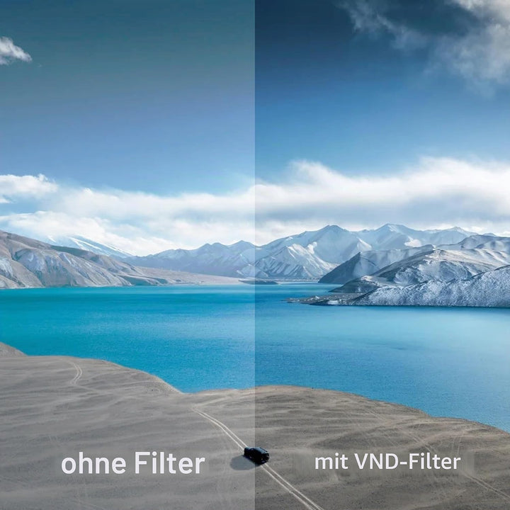 Magnetischer Variabler ND2-ND32 Filter (VND 1-5 Stops) für iPhone 17 Pro/Pro Max - Graufilter Effekt