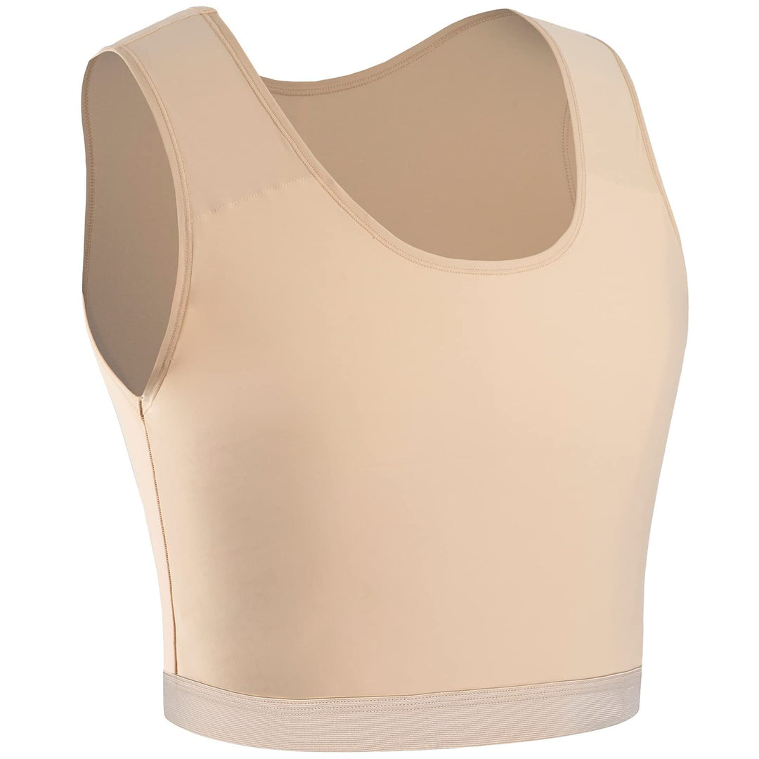 XUJI Brust Binder Transgender FTM Elastische Kompression BH Pullover Tank Top 5XL Nude, 5XL Nude