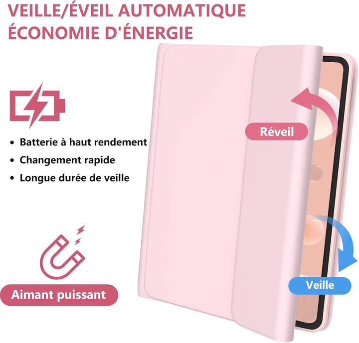 Tastatur Hülle für iPad Air 11"(M2) 2024/iPad Air 5 Gen 2022/iPad Air 4 Gen 2020 10.9'', Schutzhülle