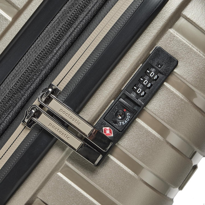 Pactastic Hartschalen Koffer-Set 3-teilig | hochwertiges Polypropylen Material | mit Dehnfalte erwei