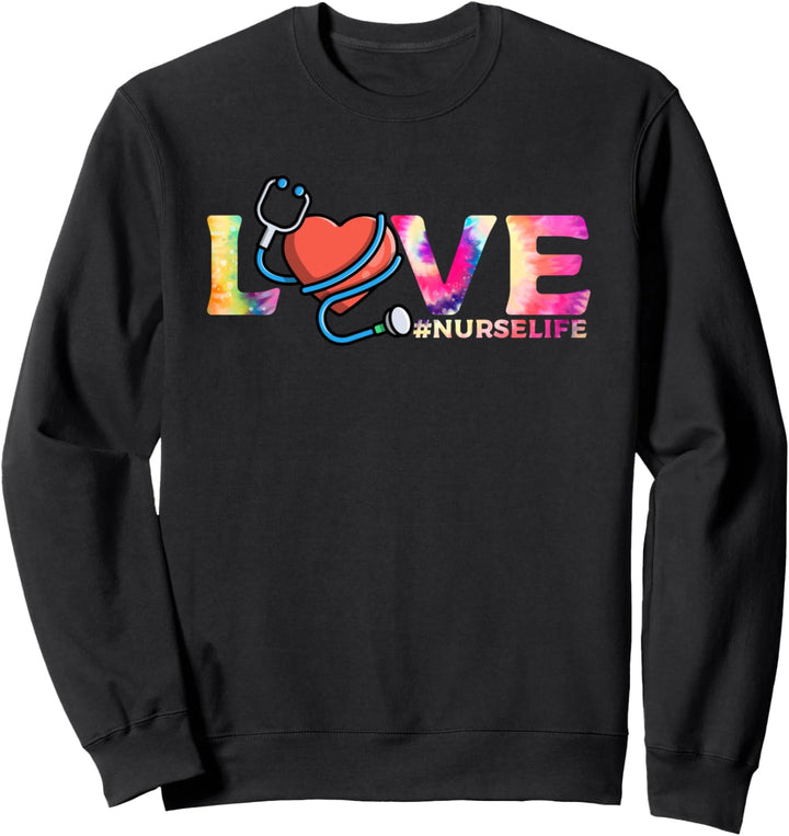 Love Nurse Life Batikfärbung Krankenschwester Superheld Krankenschwester Krankenschwester Schule Swe