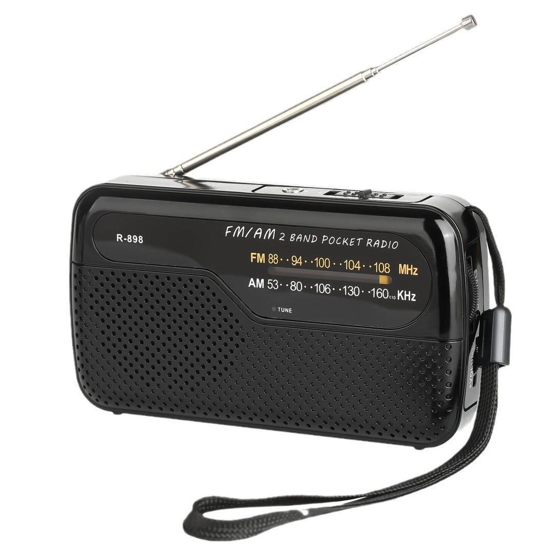 Tragbares Radio, Transistorradios am FM, tragbare Tasche, funktioniert mit 2 AA-Batterien, kleines T