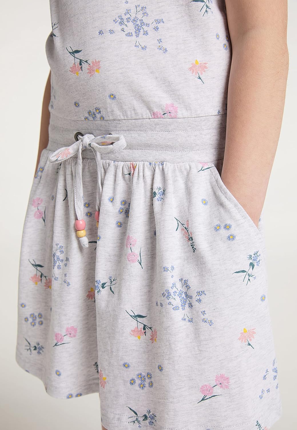 Ragwear Mädchen Kleid MAGY Flowers Kurzarm mit Blumen Print in sommerlichen Farben, 152 Wei&amp;