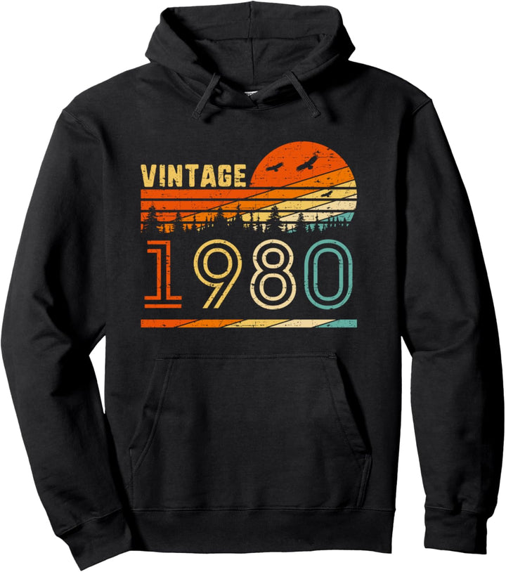 Vintage 1980 Retro-Geschenk zum 40. Geburtstag Spass B-Tag 40 Pullover Hoodie